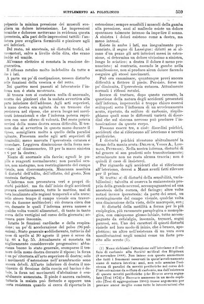 Supplemento al policlinico periodico di medicina, chirurgia ed igiene