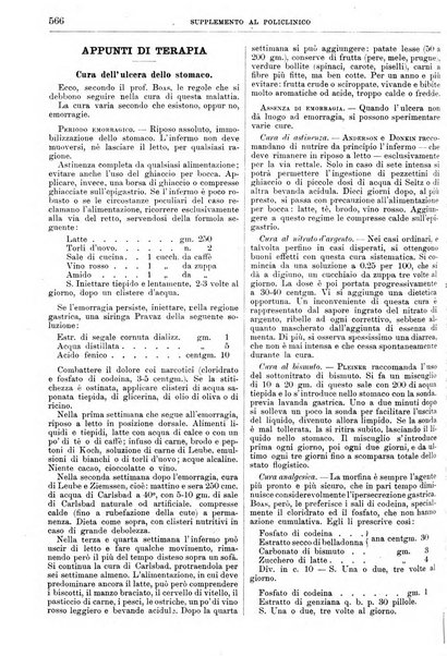 Supplemento al policlinico periodico di medicina, chirurgia ed igiene