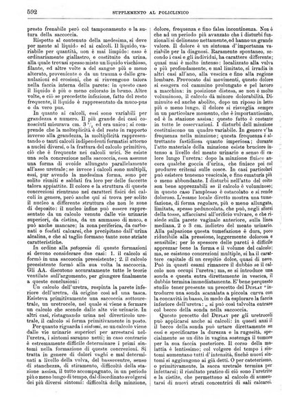 Supplemento al policlinico periodico di medicina, chirurgia ed igiene