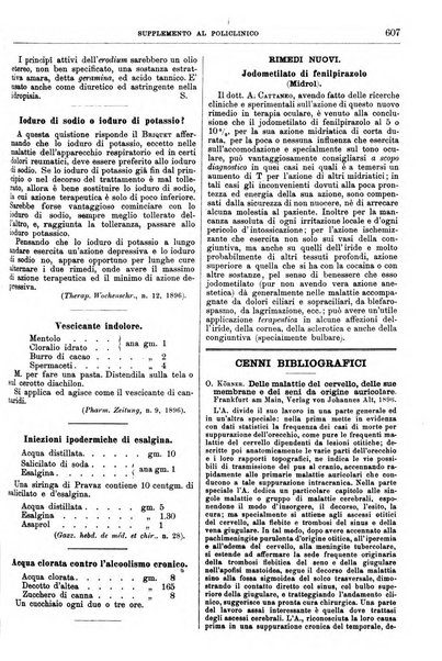 Supplemento al policlinico periodico di medicina, chirurgia ed igiene