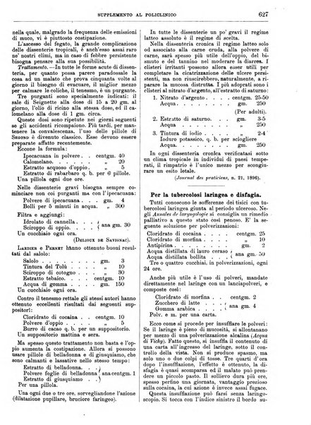 Supplemento al policlinico periodico di medicina, chirurgia ed igiene