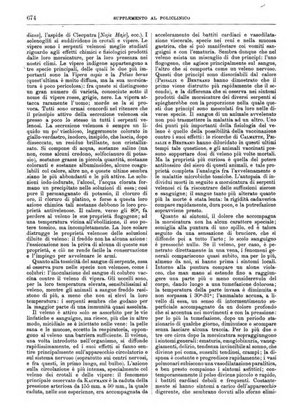 Supplemento al policlinico periodico di medicina, chirurgia ed igiene