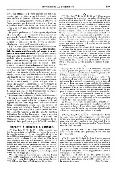 Supplemento al policlinico periodico di medicina, chirurgia ed igiene