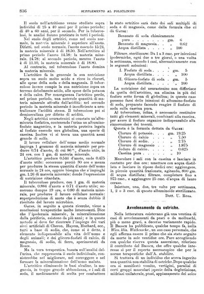 Supplemento al policlinico periodico di medicina, chirurgia ed igiene