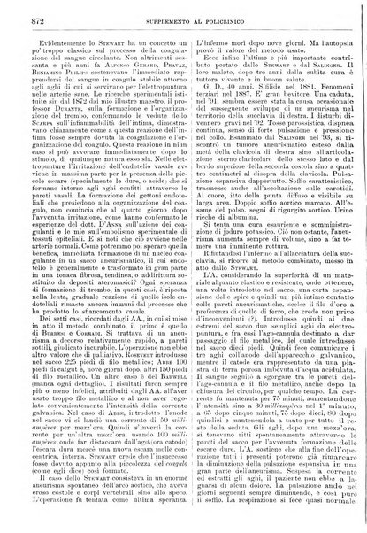 Supplemento al policlinico periodico di medicina, chirurgia ed igiene