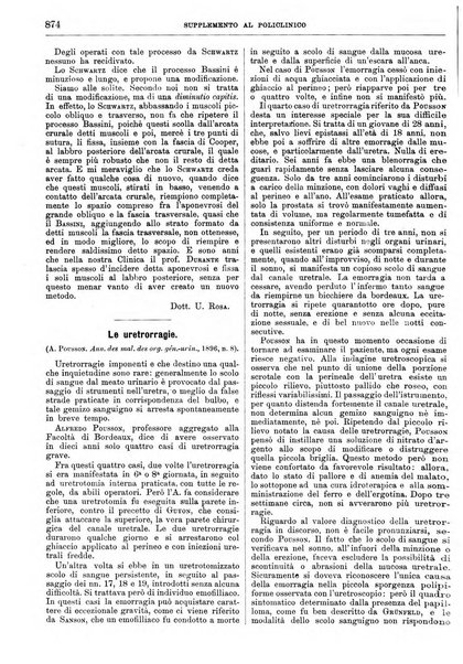 Supplemento al policlinico periodico di medicina, chirurgia ed igiene