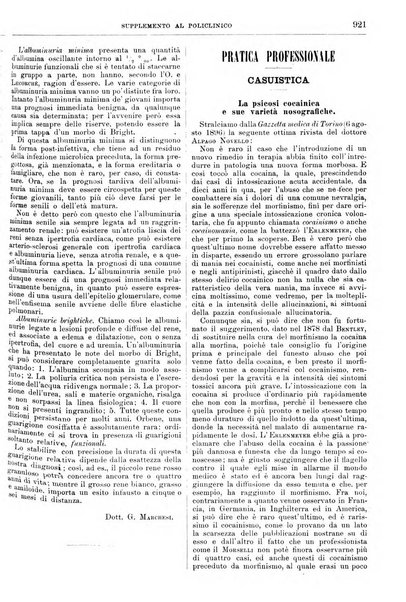 Supplemento al policlinico periodico di medicina, chirurgia ed igiene