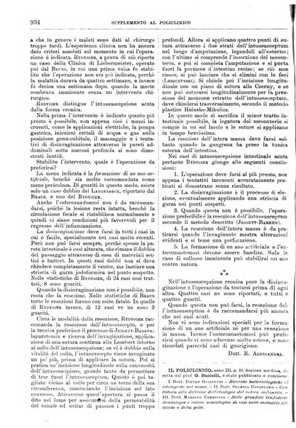 Supplemento al policlinico periodico di medicina, chirurgia ed igiene