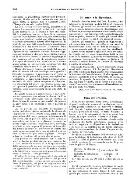 Supplemento al policlinico periodico di medicina, chirurgia ed igiene