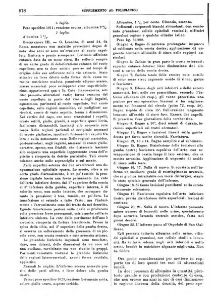 Supplemento al policlinico periodico di medicina, chirurgia ed igiene