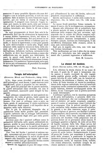 Supplemento al policlinico periodico di medicina, chirurgia ed igiene