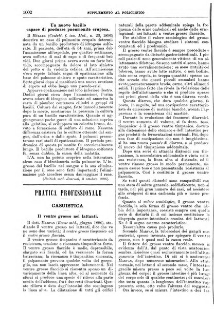 Supplemento al policlinico periodico di medicina, chirurgia ed igiene