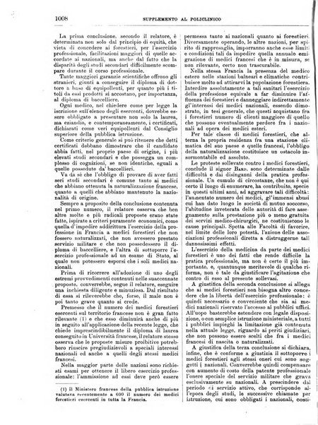 Supplemento al policlinico periodico di medicina, chirurgia ed igiene