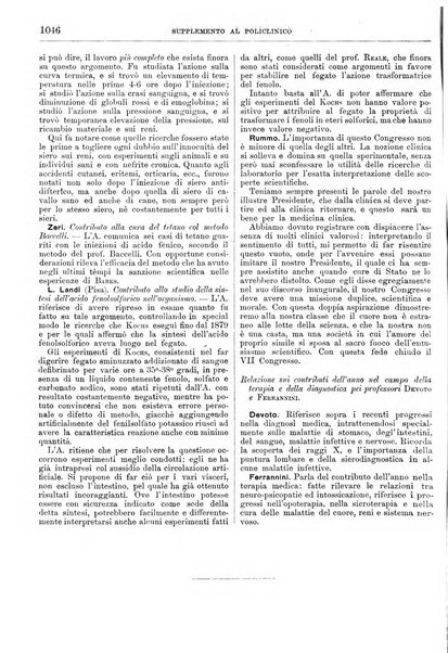 Supplemento al policlinico periodico di medicina, chirurgia ed igiene