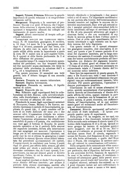 Supplemento al policlinico periodico di medicina, chirurgia ed igiene