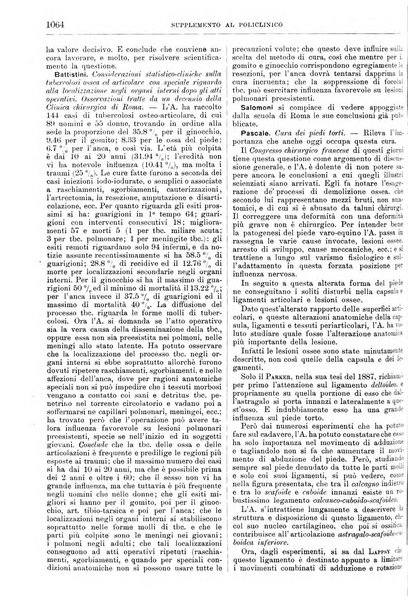 Supplemento al policlinico periodico di medicina, chirurgia ed igiene