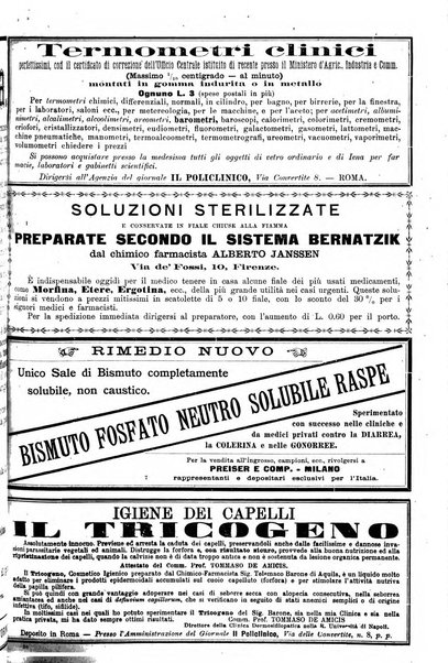 Supplemento al policlinico periodico di medicina, chirurgia ed igiene