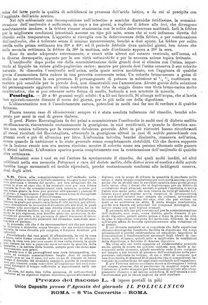 Supplemento al policlinico periodico di medicina, chirurgia ed igiene