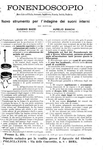 Supplemento al policlinico periodico di medicina, chirurgia ed igiene