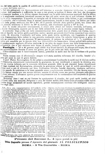 Supplemento al policlinico periodico di medicina, chirurgia ed igiene