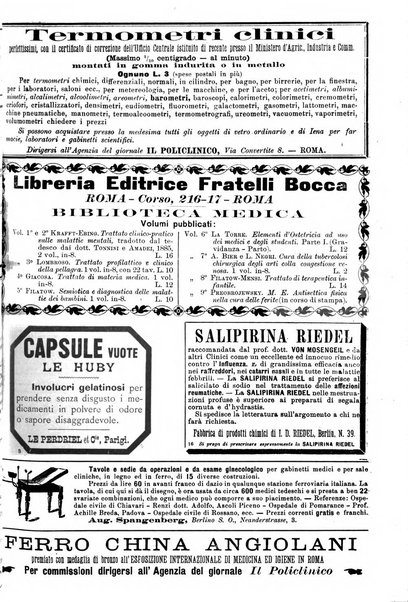 Supplemento al policlinico periodico di medicina, chirurgia ed igiene