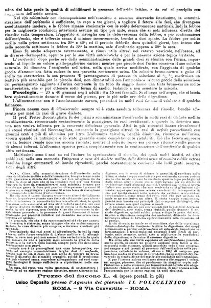 Supplemento al policlinico periodico di medicina, chirurgia ed igiene