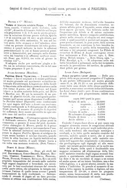 Supplemento al policlinico periodico di medicina, chirurgia ed igiene