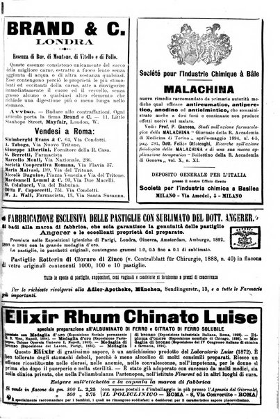 Supplemento al policlinico periodico di medicina, chirurgia ed igiene