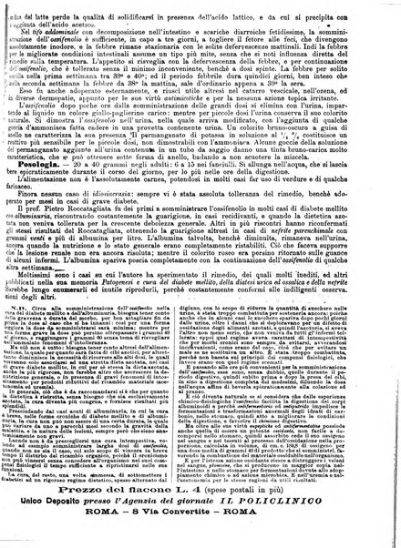 Supplemento al policlinico periodico di medicina, chirurgia ed igiene