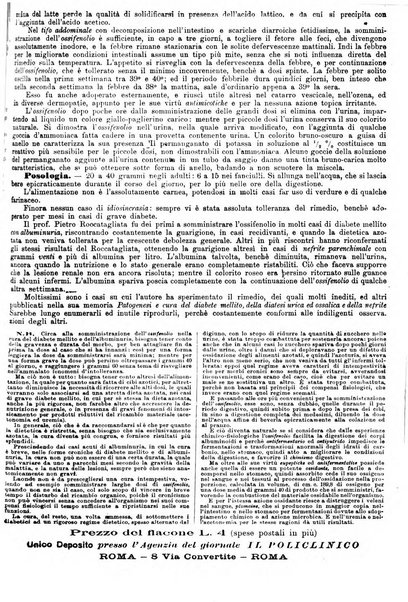 Supplemento al policlinico periodico di medicina, chirurgia ed igiene