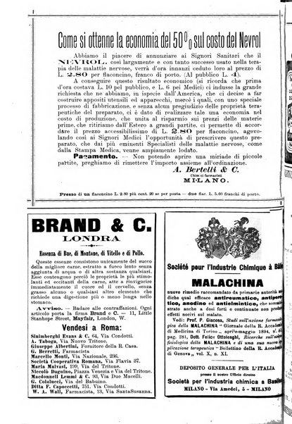 Supplemento al policlinico periodico di medicina, chirurgia ed igiene