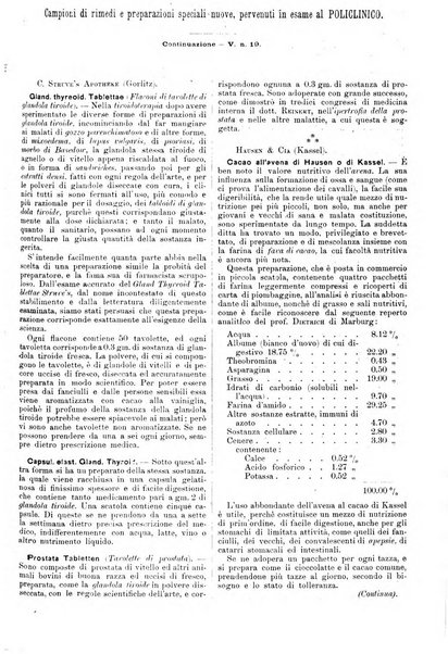 Supplemento al policlinico periodico di medicina, chirurgia ed igiene