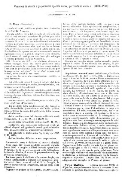 Supplemento al policlinico periodico di medicina, chirurgia ed igiene