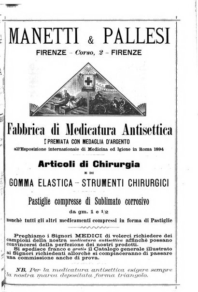 Supplemento al policlinico periodico di medicina, chirurgia ed igiene