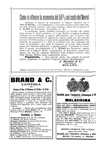 Supplemento al policlinico periodico di medicina, chirurgia ed igiene