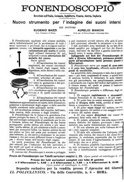 Supplemento al policlinico periodico di medicina, chirurgia ed igiene