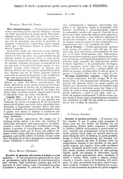 Supplemento al policlinico periodico di medicina, chirurgia ed igiene