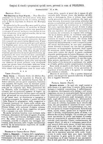 Supplemento al policlinico periodico di medicina, chirurgia ed igiene