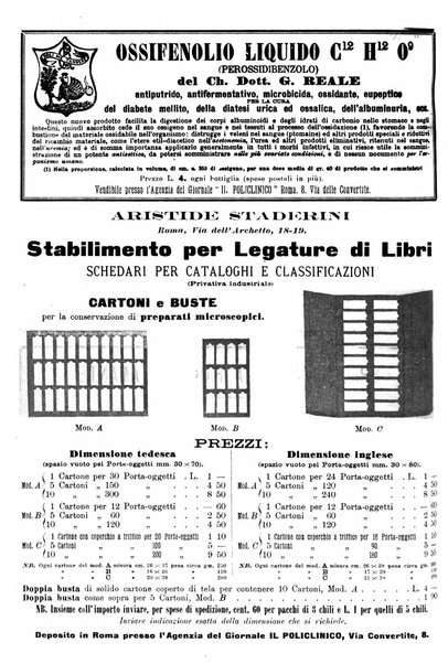 Supplemento al policlinico periodico di medicina, chirurgia ed igiene