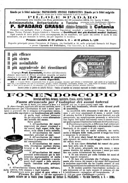 Supplemento al policlinico periodico di medicina, chirurgia ed igiene