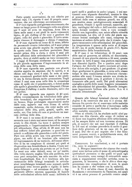 Supplemento al policlinico periodico di medicina, chirurgia ed igiene