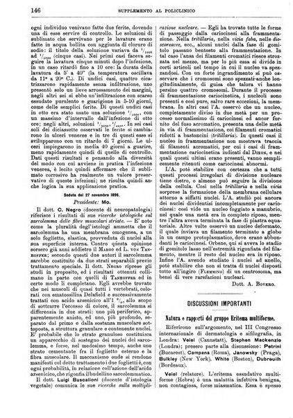 Supplemento al policlinico periodico di medicina, chirurgia ed igiene