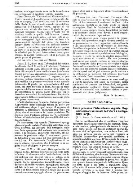 Supplemento al policlinico periodico di medicina, chirurgia ed igiene