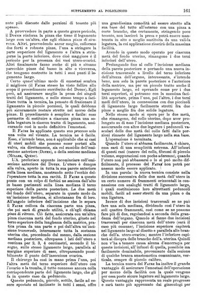 Supplemento al policlinico periodico di medicina, chirurgia ed igiene