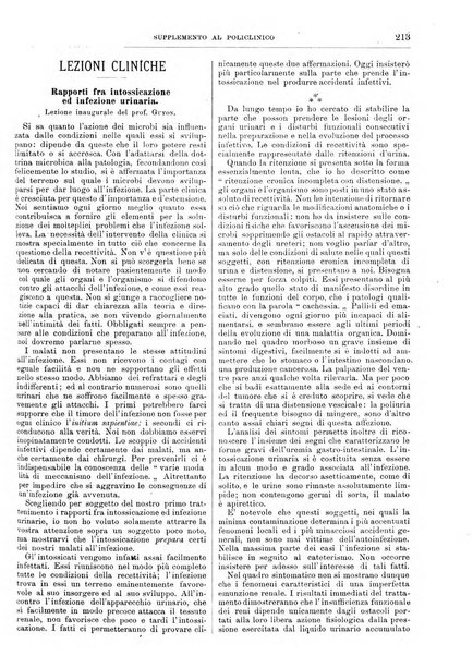 Supplemento al policlinico periodico di medicina, chirurgia ed igiene