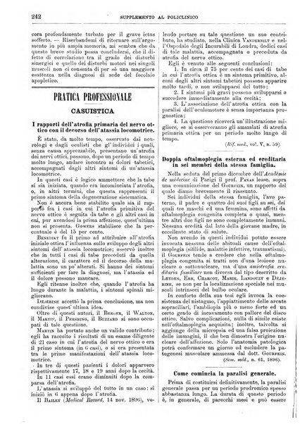 Supplemento al policlinico periodico di medicina, chirurgia ed igiene