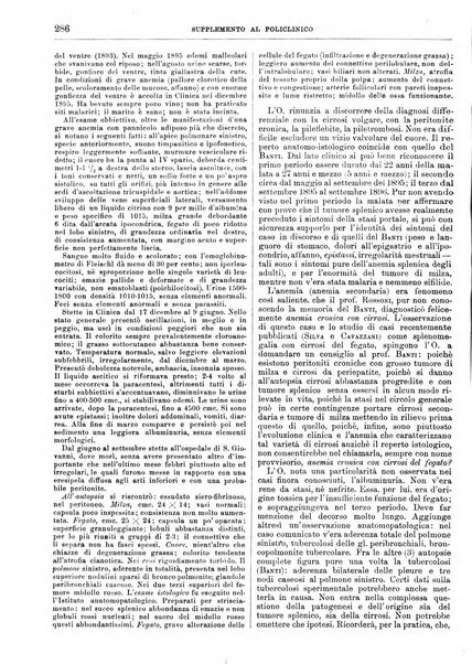 Supplemento al policlinico periodico di medicina, chirurgia ed igiene