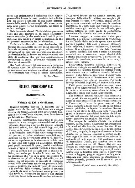 Supplemento al policlinico periodico di medicina, chirurgia ed igiene