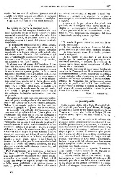 Supplemento al policlinico periodico di medicina, chirurgia ed igiene