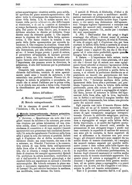 Supplemento al policlinico periodico di medicina, chirurgia ed igiene